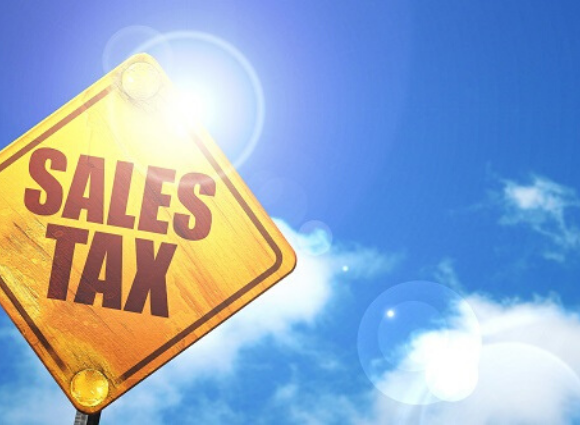 Sales Tax On A Yellow Sign