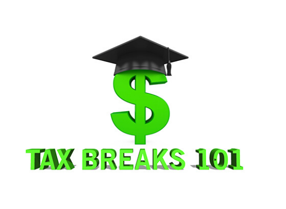 Tax Breaks 101 With A Dollar Sign Wearing A Graduation Cap