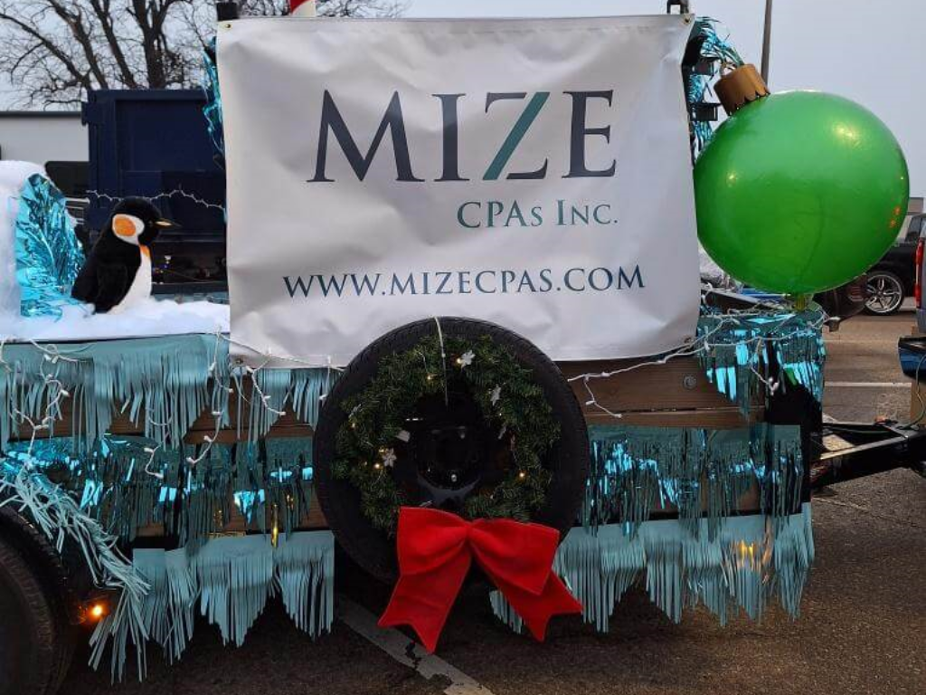Mize CPAs Banner On Float